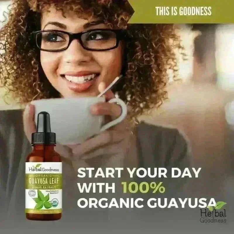 Guayusa Leaf - Organic - 15X Liquid Extract - Energy & Natural Caffeine Liquid Extract Herbal Goodness 
