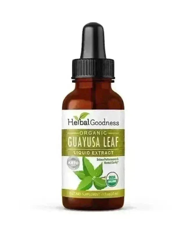 Guayusa Leaf - Organic - 15X Liquid Extract - Energy & Natural Caffeine Liquid Extract Herbal Goodness 1oz 