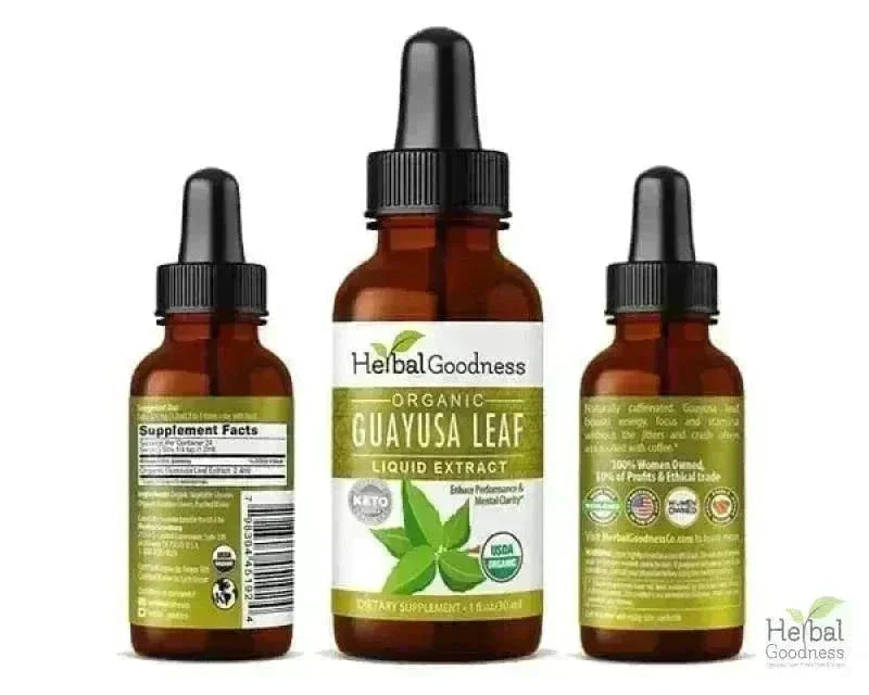 Guayusa Leaf - Organic 1oz 15X Liquid Extract - Energy & Natural Caffeine Liquid Extract Herbal Goodness 