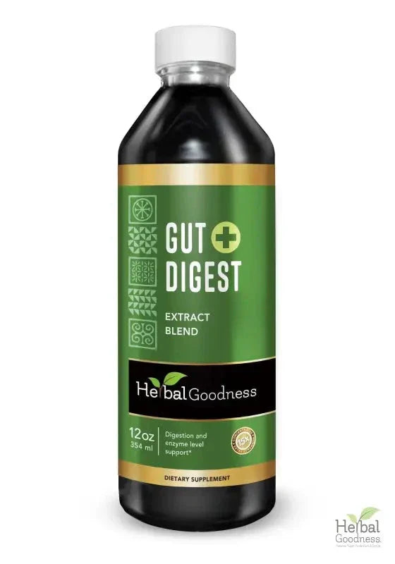 Gut Digest Plus - Organic 1oz 15X Liquid Extract - Gut & Immunity Liquid Extract Herbal Goodness 12 oz 