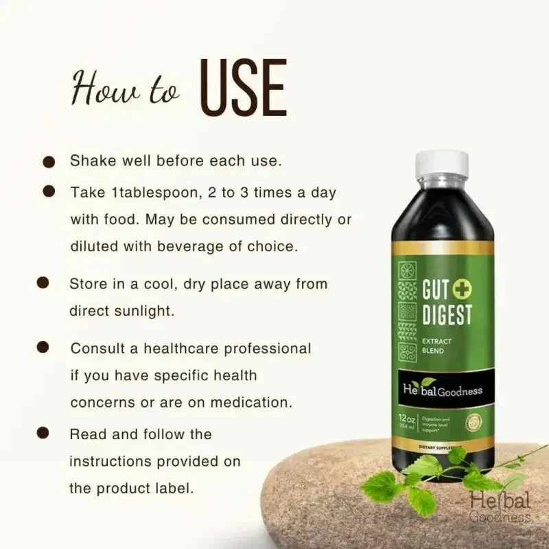 Gut Digest Plus - Organic - Liquid - Herbal Goodness Liquid Extract Herbal Goodness 