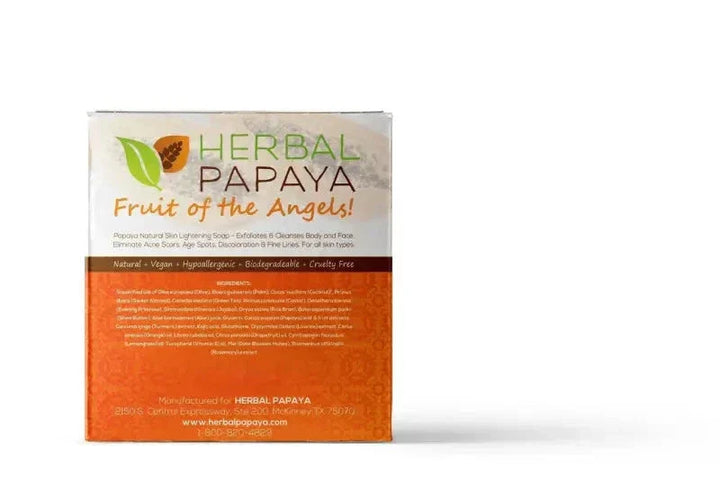Herbal Papaya Bath Soap - 2 bars/3.5oz - Natural Skin Lightener, Exfoliator and Cleanser - Herbal Goodness Body Care Herbal Goodness 