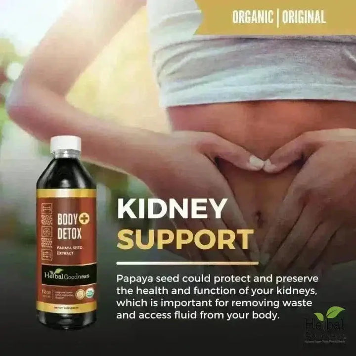 Body Detox with Papaya Seed - Organic 1oz 15X Liquid Extract - Intestine &amp; Gut Cleanse Liquid Extract Herbal Goodness 
