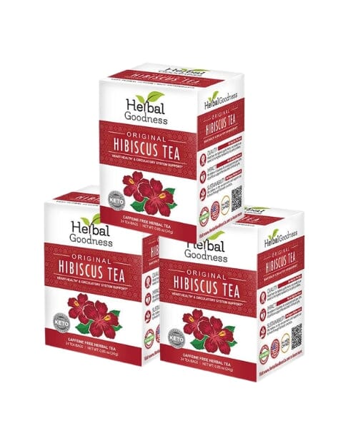 Hibiscus Tea - Organic 24/2g Tea bags - Heart Health Tea & Infusions Herbal Goodness 3 Units 