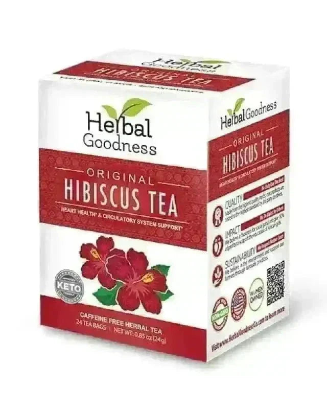 Hibiscus Tea - Organic 24/2g Tea bags - Heart Health Tea & Infusions Herbal Goodness Unit 