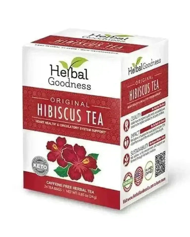 Hibiscus Tea - Organic - 24/2g - Great Taste, Immunity Boost - Herbal Goodness Tea & Infusions Herbal Goodness Unit