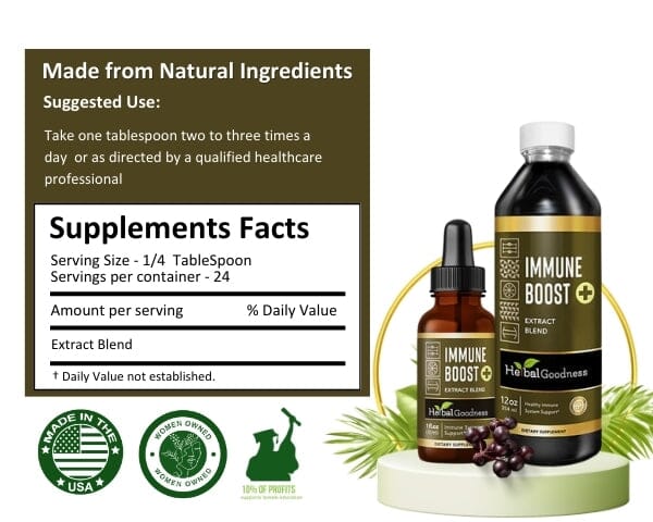 Immune Boost Plus Liquid Extract - Immunity Boost, Health and Wellness - Herbal Goodness Liquid Extract Herbal Goodness 
