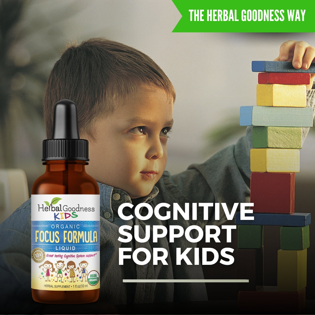 Kids Complete Wellness bundle – Calm and Focus organic liquid extracts by Herbal Goodness