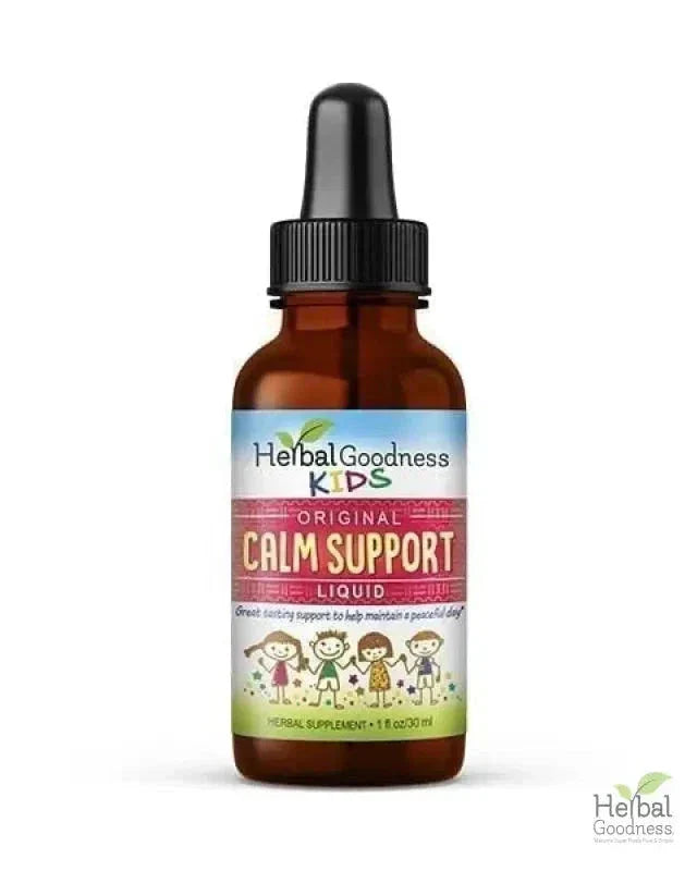Kids Plant-Based Herbal Wellness Liquid Extracts - 1oz Focus, Calm, Sleep, Tummy, Immune - Herbal Goodness Liquid Extract Herbal Goodness Kids Calm Support -1oz 
