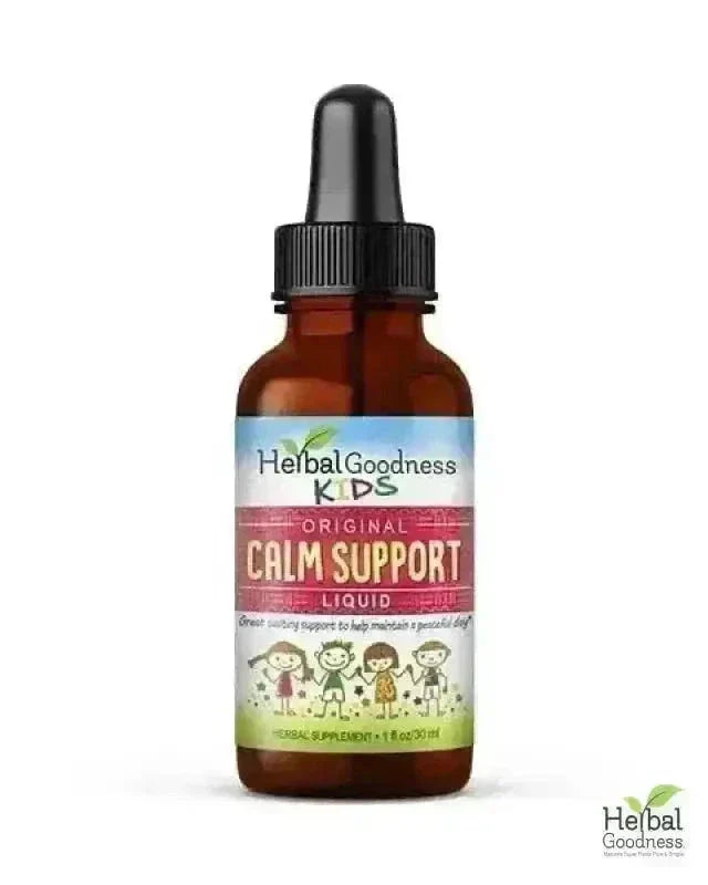 Kids Plant-Based Supplements - 1oz - Organic 15X Liquid Extract - Focus, Calm, Sleep, Tummy Liquid Extract Herbal Goodness Calm Support 