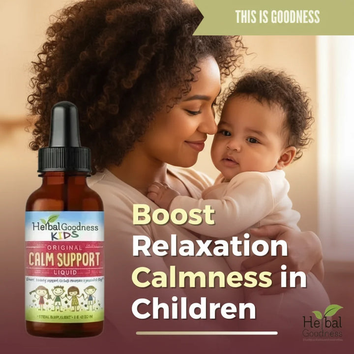 Kids Plant-Based Supplements - 1oz - Organic 15X Liquid Extract - Focus, Calm, Sleep, Tummy Liquid Extract Herbal Goodness 