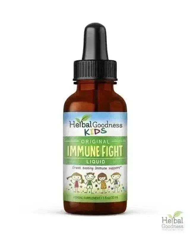 Kids Plant-Based Supplements - Organic 1oz 15X Liquid Extract - Focus, Calm, Sleep, Tummy Liquid Extract Herbal Goodness Kids Immune Support -1oz 