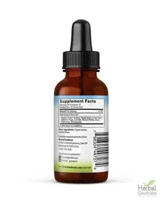 Kids Plant-Based Supplements - Organic 1oz 15X Liquid Extract - Focus, Calm, Sleep, Tummy Liquid Extract Herbal Goodness 