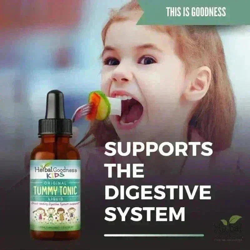 Kids Plant-Based Supplements - Organic 1oz 15X Liquid Extract - Focus, Calm, Sleep, Tummy Liquid Extract Herbal Goodness 