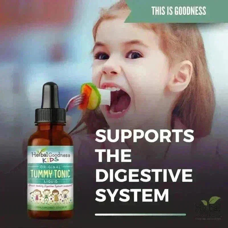 Kids Plant-Based Supplements - Organic 1oz 15X Liquid Extract - Focus, Calm, Sleep, Tummy Liquid Extract Herbal Goodness 