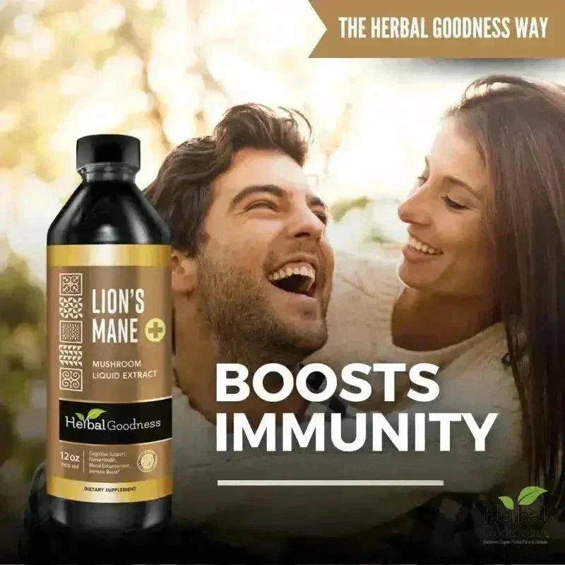 Lion's Mane Mushroom Liquid Extract - Organic - Brain & Mood Liquid Extract Herbal Goodness 