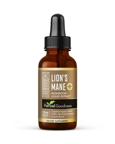 Lion's Mane Mushroom Liquid Extract - Herbal Goodness