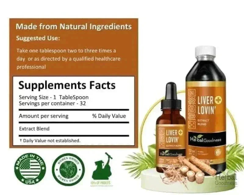 Liver Lovin' Liquid Extract – Herbal Blend - Herbal Goodness Liquid Extract Herbal Goodness 