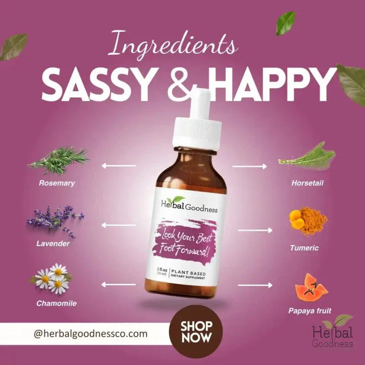 Look Your Best Foot Forward 2fl.oz - Plant Based - Dietary Supplement, Promotes Collagen Production - Herbal Goodness Liquid Extract Herbal Goodness 
