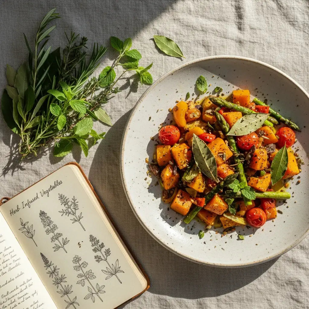 Fresh and dried olive leaves