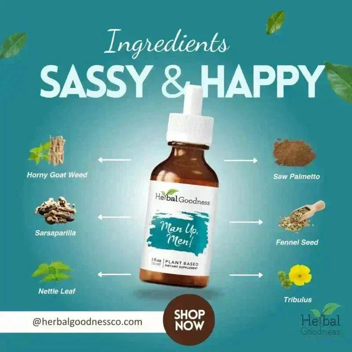 Man Up Men 2fl.oz - Plant Based - Dietary Supplement Liquid Extract Herbal Goodness 