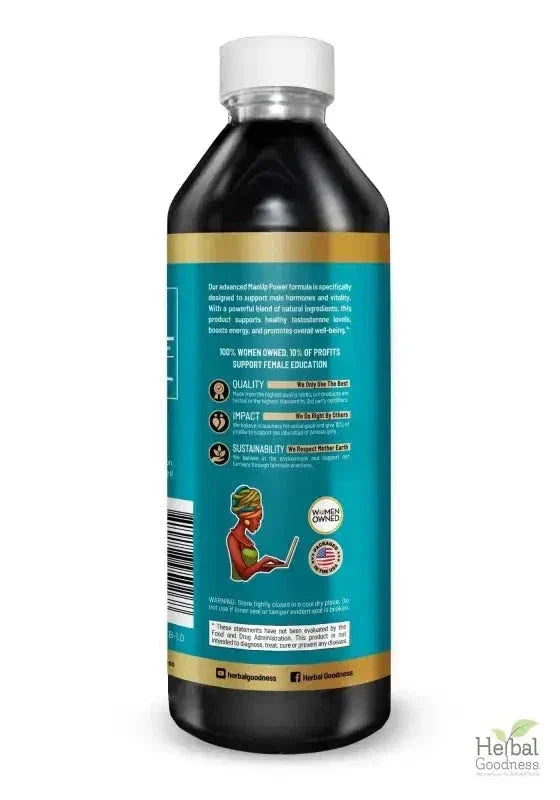 Man-Up Power - 15X Liquid Extract - Male Hormone & Vitality Liquid Extract Herbal Goodness 
