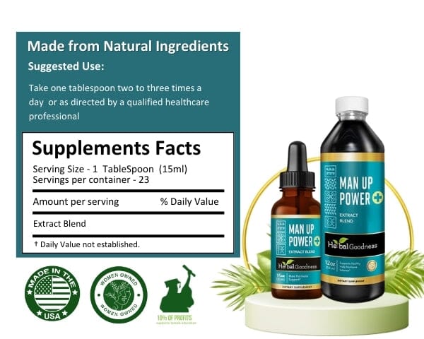 Man-Up Power Liquid Extract - Male Support - Herbal Goodness Liquid Extract Herbal Goodness 