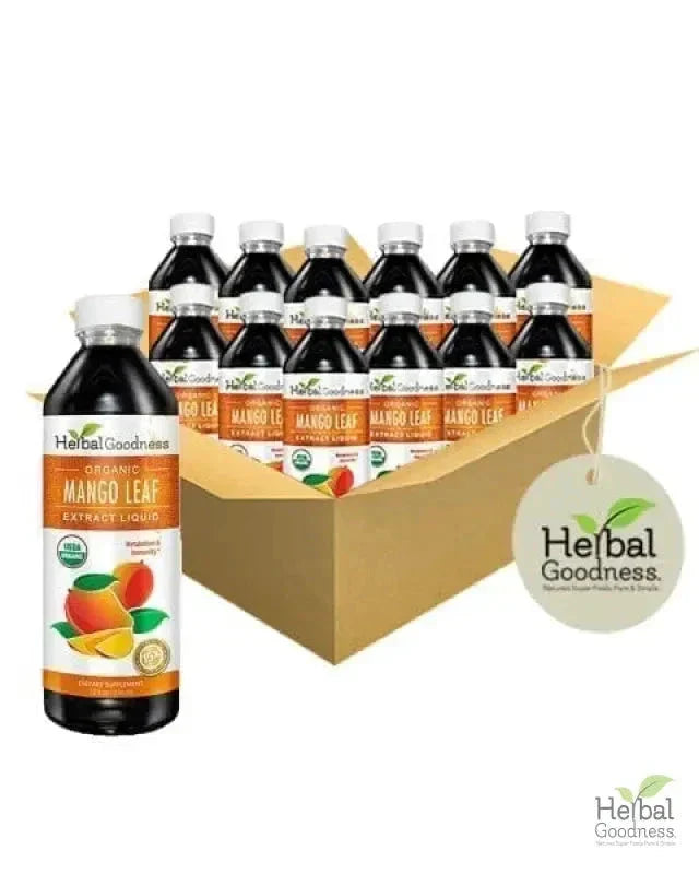 Mango Leaf Extract - Organic - Liquid - Metabolism, Gut & Immunity - Herbal Goodness Liquid Extract Herbal Goodness 12 oz Case(12) 