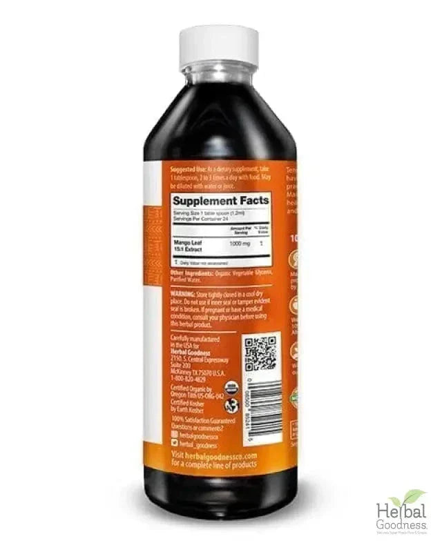 Mango Leaf Extract - Organic - Liquid - Metabolism, Gut & Immunity - Herbal Goodness Liquid Extract Herbal Goodness 