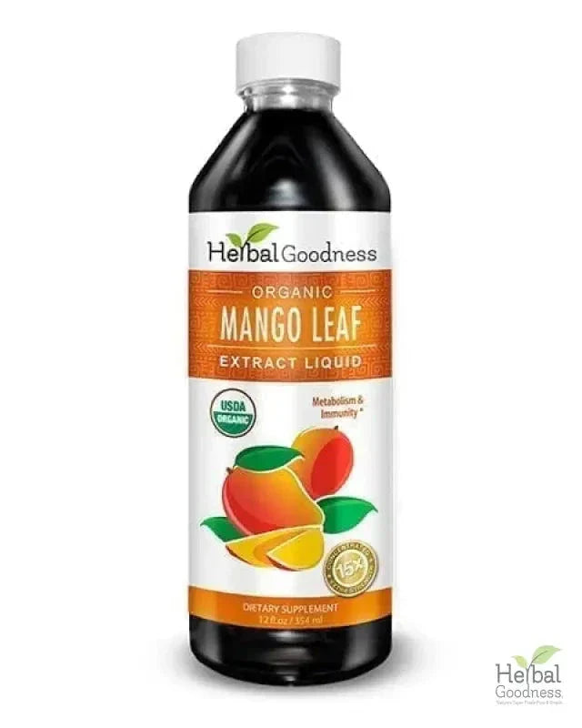 Mango Leaf Extract - Organic - Liquid - Metabolism, Gut & Immunity - Herbal Goodness Liquid Extract Herbal Goodness 12 oz 