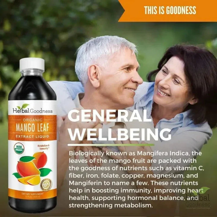 Mango Leaf - Organic 1oz 15X Liquid Extract - Heart Health Liquid Extract Herbal Goodness 