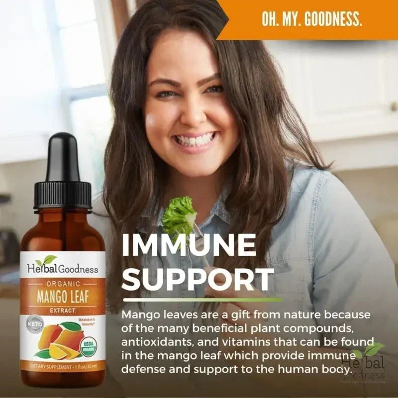 Mango Leaf - Organic 1oz 15X Liquid Extract - Heart Health Liquid Extract Herbal Goodness 