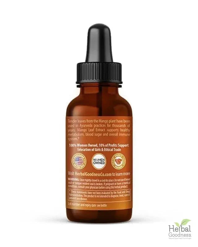 Mango Leaf - Organic 1oz 15X Liquid Extract - Heart Health Liquid Extract Herbal Goodness 