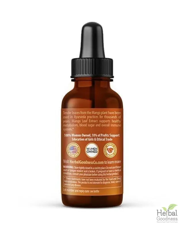 Mango Leaf - Organic 1oz 15X Liquid Extract - Heart Health Liquid Extract Herbal Goodness 