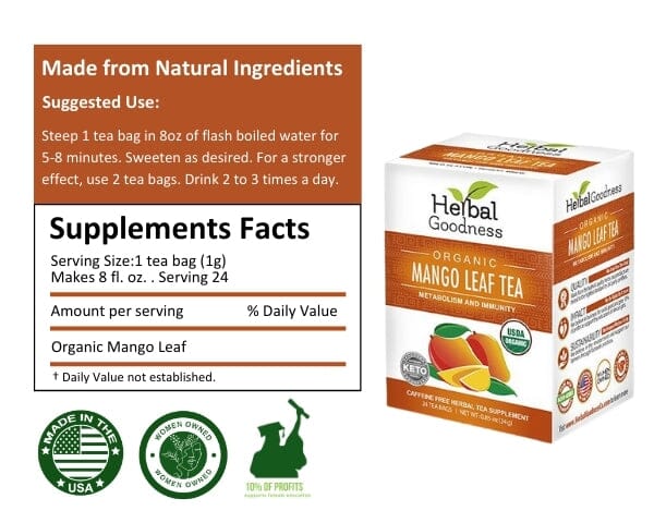 Mango Leaf Tea - 24/2g - Metabolism & Immunity - Herbal Goodness Tea & Infusions Herbal Goodness 