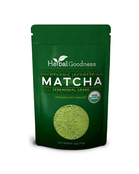 Matcha Green Tea Powder - Organic, Japanese Ceremonial 4oz - Energy & Vitality - Herbal Goodness Powder Herbal Goodness Unit 
