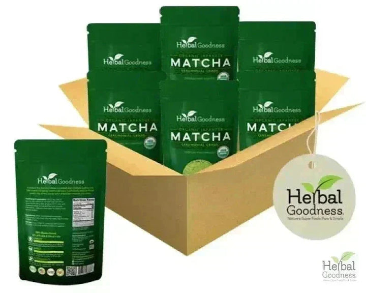 Matcha Green Tea Powder - Organic, Japanese Ceremonial 8oz - Energy & Vitality Powder Herbal Goodness Case Qty (6) 