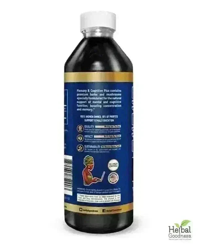 Memory & Cognition 15X Liquid Extract – Natural Brain & Focus Support Supplement Liquid Extract Herbal Goodness 
