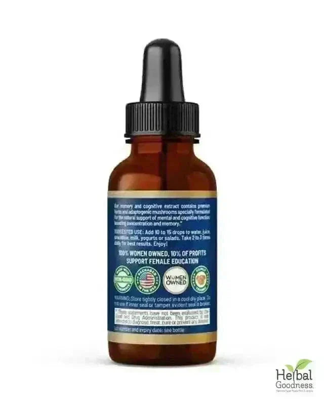 Memory & Cognition 15X Liquid Extract – Natural Brain & Focus Support Supplement Liquid Extract Herbal Goodness 