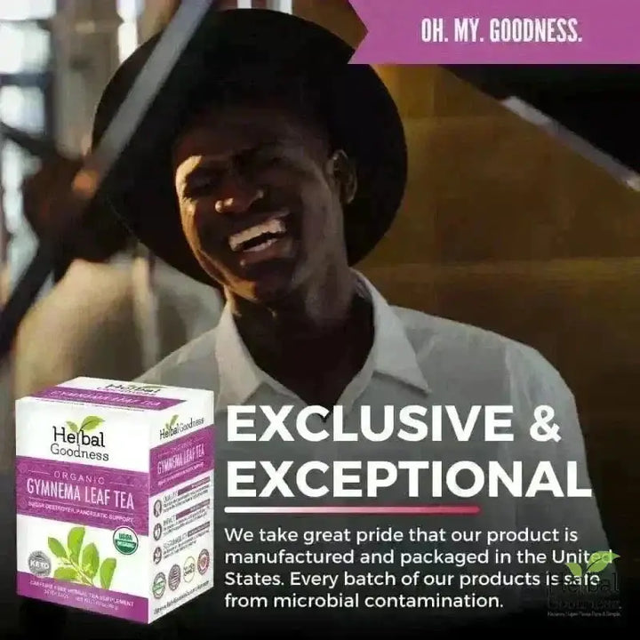 Gymnema Leaf Tea - Organic 24/2g Tea bags - Metabolism &amp; Blood Sugar Tea &amp; Infusions Herbal Goodness 