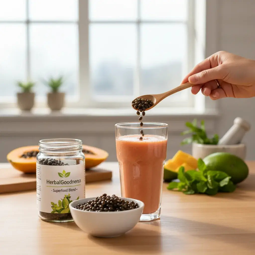 Papaya leaf extract capsules