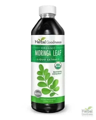 Moringa Leaf Extract Liquid - Organic - 15X Strength Liquid Extract Herbal Goodness 12 oz