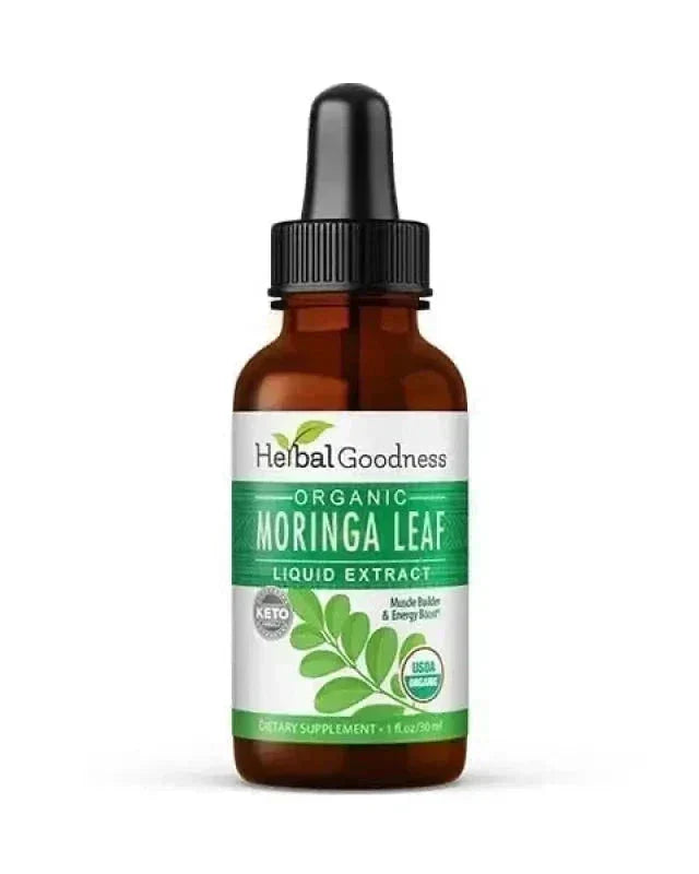 Moringa Leaf Extract Liquid - Organic 15X Strength - Herbal Goodness Liquid Extract Herbal Goodness 1 oz 