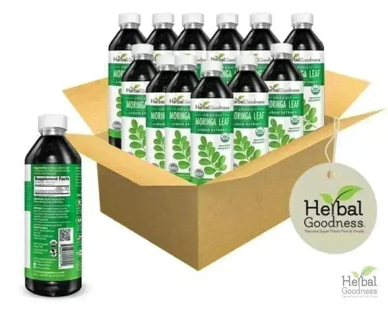 Moringa Leaf Extract Liquid - Organic - 15X Strength - Herbal Goodness Liquid Extract Herbal Goodness 12 oz Case(12) 