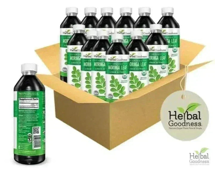 Moringa Leaf Extract Liquid - Organic - 15X Strength - Herbal Goodness Liquid Extract Herbal Goodness 12 oz Case(12) 
