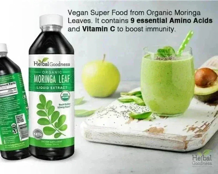 Moringa Leaf Extract Liquid - Organic - 15X Strength - Herbal Goodness Liquid Extract Herbal Goodness 