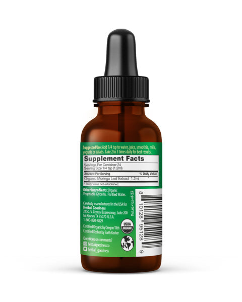 Moringa Leaf Extract Liquid Organic 12oz Energy,Protein & Immunity Buy Liquid Extract