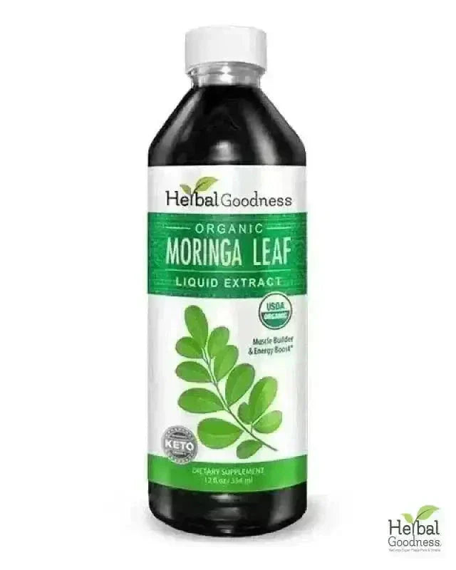 Moringa Leaf Extract - Organic 1oz 15X Liquid Extract - Immunity & Wellbeing Liquid Extract Herbal Goodness 12 oz 
