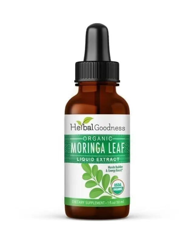 Moringa Leaf Extract - Organic 1oz 15X Liquid Extract - Immunity &amp; Wellbeing Liquid Extract Herbal Goodness 1 oz 