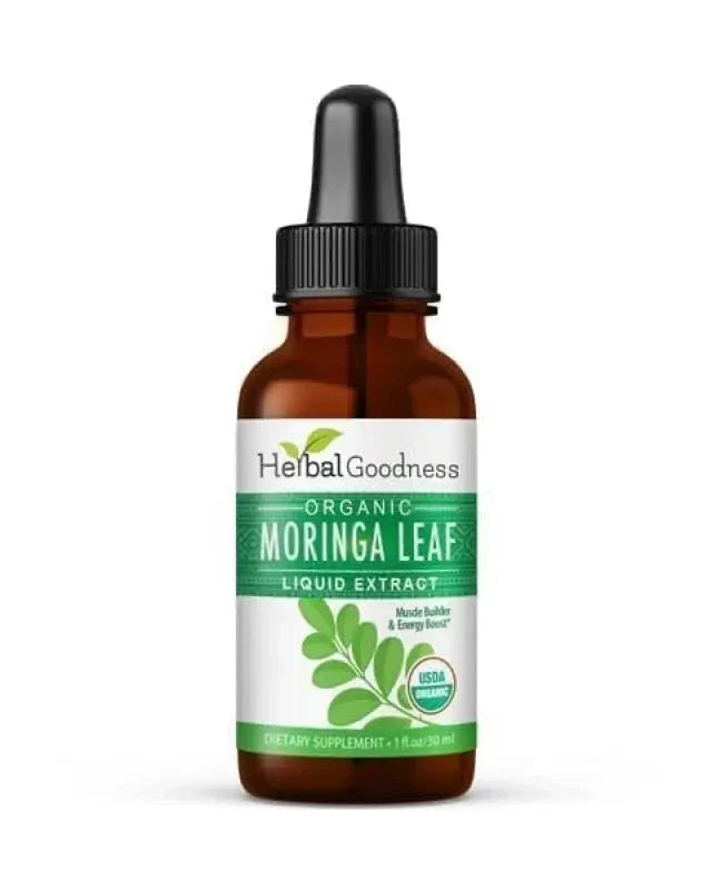 Moringa Leaf Extract - Organic 1oz 15X Liquid Extract - Immunity & Wellbeing Liquid Extract Herbal Goodness 1 oz 